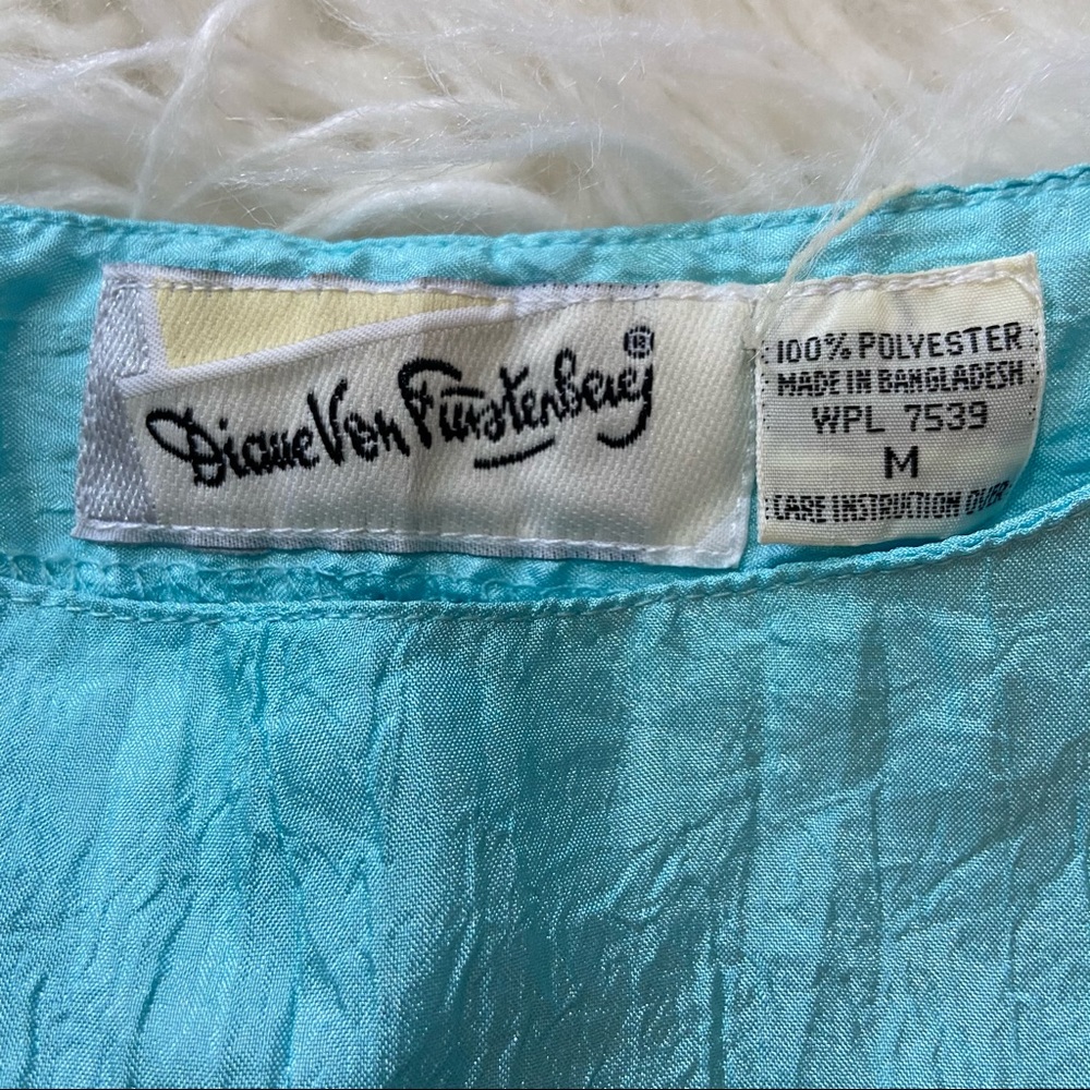 Vintage Diane Von Furstenberg Blouse Sz M - Picture 4 of 4